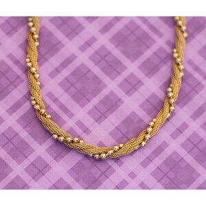 Vintage Rope Style Twirling Bohemian Necklace 18 inch by Avon - V6